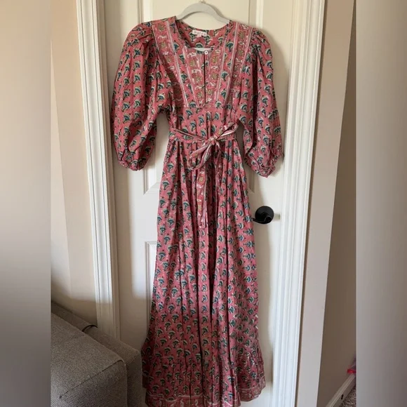 Marea Pink Floral Maxi Dress - Picture 4 of 9